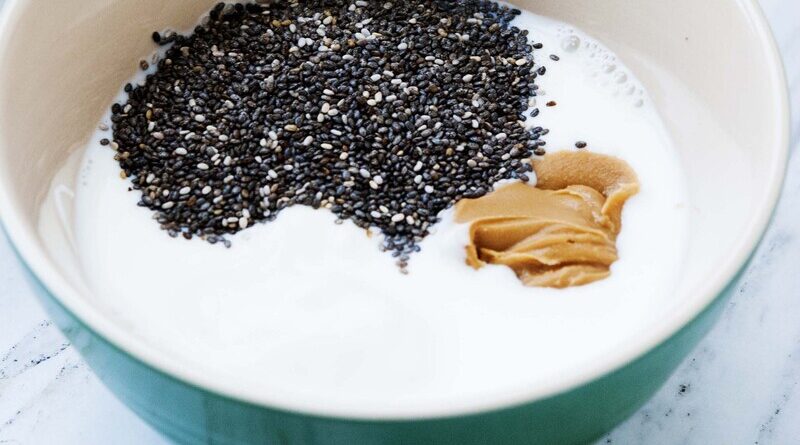 chia seeds in yogurt