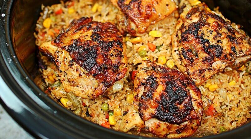 Slow Cooker Chicken and Rice