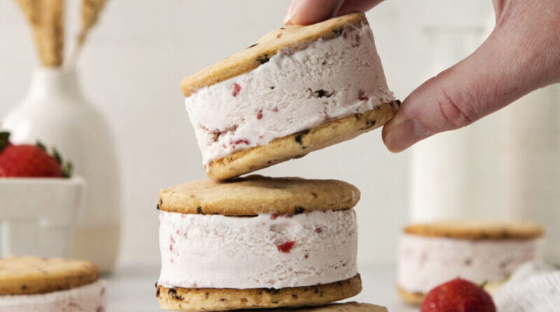 Strawberry Ice Cream Sandwich