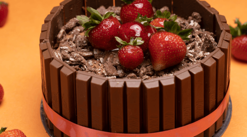 Strawberry Kit Kat Cake